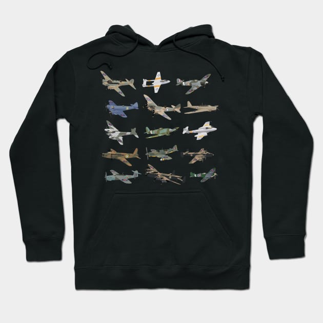 Various British WW2 Airplanes Hoodie by NorseTech